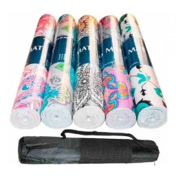 Colchoneta Yoga Mat Estampada + Bolsa Transportar 173x61x6mm