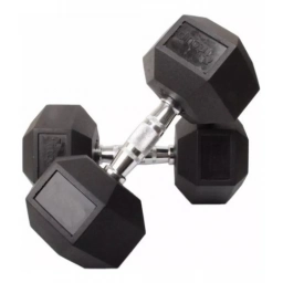 Mancuerna Hexagonal Engomada Dumbbell 10 Kg