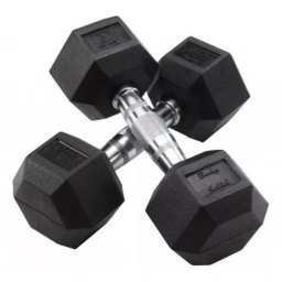 Mancuerna Hexagonal Engomada Dumbbell 12,5 Kg