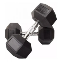 Mancuerna Hexagonal Engomada Dumbbell 25 Kg