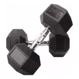 Mancuerna Hexagonal Engomada Dumbbell 27,5 Kg