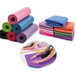 Yoga Mat Colchoneta 183x61x10mm + Toalla Yoga Pro